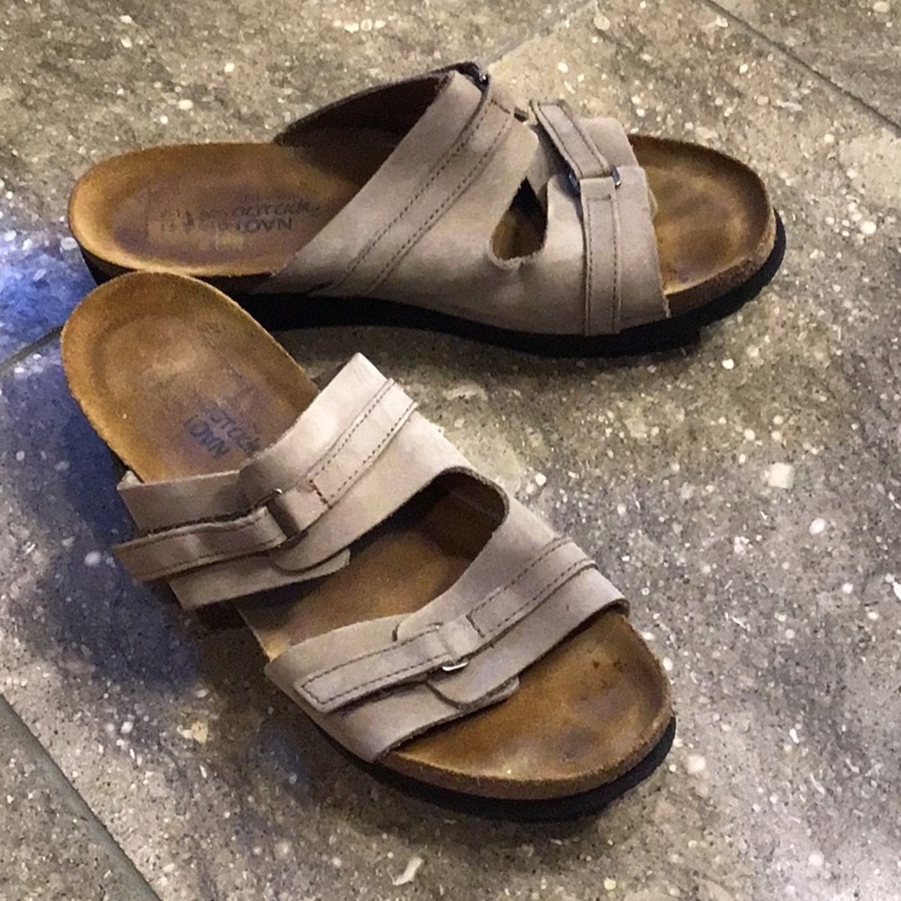 Naot tan leather sandals, 41